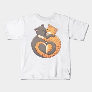 Cosy Kitties (Ginger & Grey) Kids T-Shirt